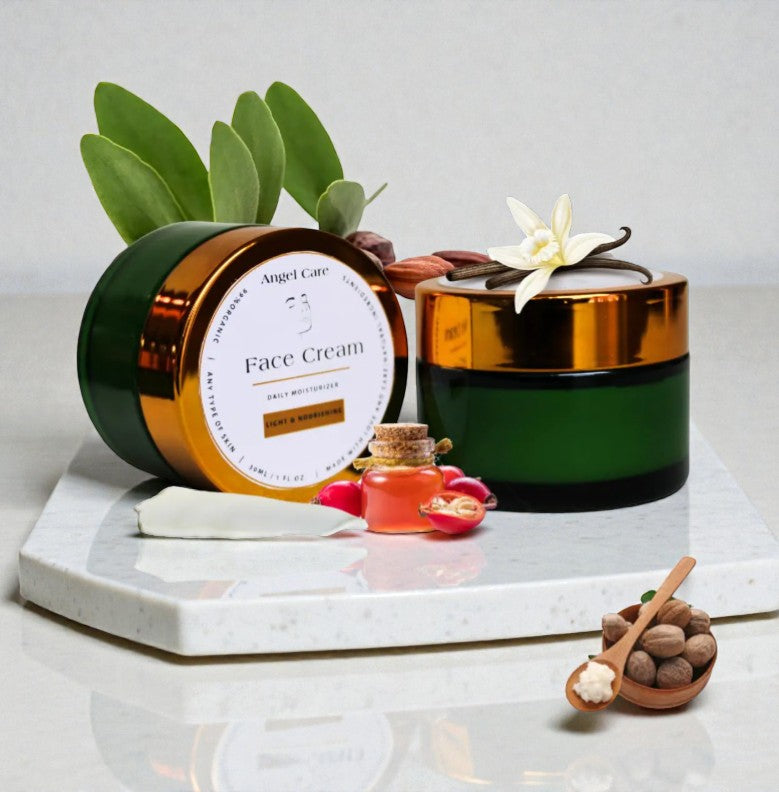 Facial Ice Globe All Natural Hydrating Face Cream | Organic & Vegan Face Moisturizer for Sensitive Skin | Deep Hydration - Ideal for Dry Skin